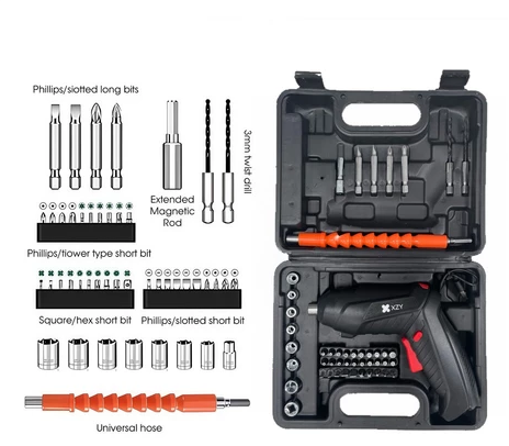 Parafusadeira elétrica sem fio furadeira recarregável, conjunto de brocas para ferramentas elétricas