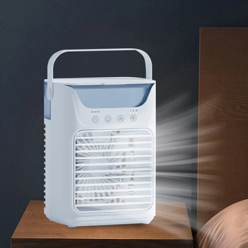 USB Portable Air Conditioner 3 Speeds Electric Spray Fan 650ml Large Water Tank Small Air Cooling Fan for Home Bedroom