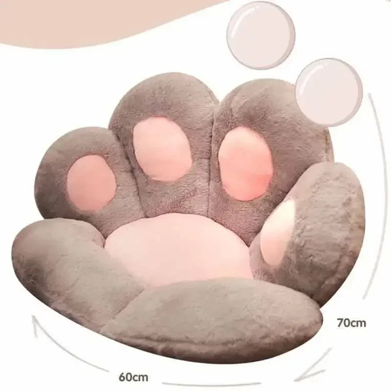 Almofada Pata de Gatinho com 60 cm/ 70 cm Diametro, almofada de chão macia e estofada, cadeira kawaii, almofada de bunda para decoração de sala de casa, escritório, Ótima para um cochilo