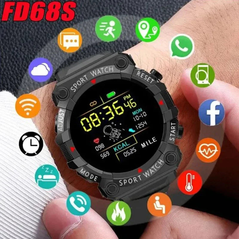 Relógio Digital com funções Esportivas Para Homens E Mulheres Bluetooth  Modelo IP68 Tela Sensível Ao Toque Pulseira De Fitness EXLUSIVO para IOS Android