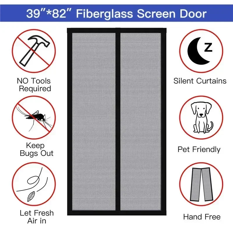 Rede mosquiteira magnética para janela, porta, cortina commalha invisível, proteção de Qualidade